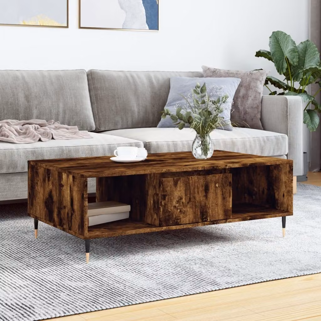 Maison Exclusive - Tavolino in rovere affumicato 104x60x35 cm Materiale ligneo