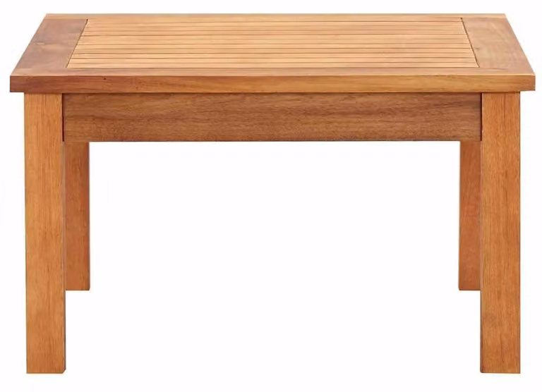 Tavolino da salotto in legno di acacia massello, dimensioni 60 x 60 x 36 cm