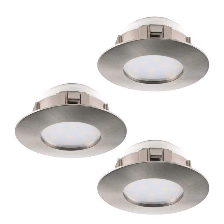 Faretto Ad Incasso Contemporaneo Pineda Policarbonato Nichel 3 Led 4,9W