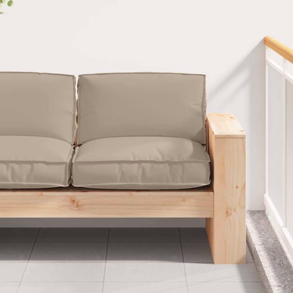 Cuscino Quadrato in Tessuto Oxford vidaXL, Colore Beige o Grigio, L 80 x P 80 x H 12 cm