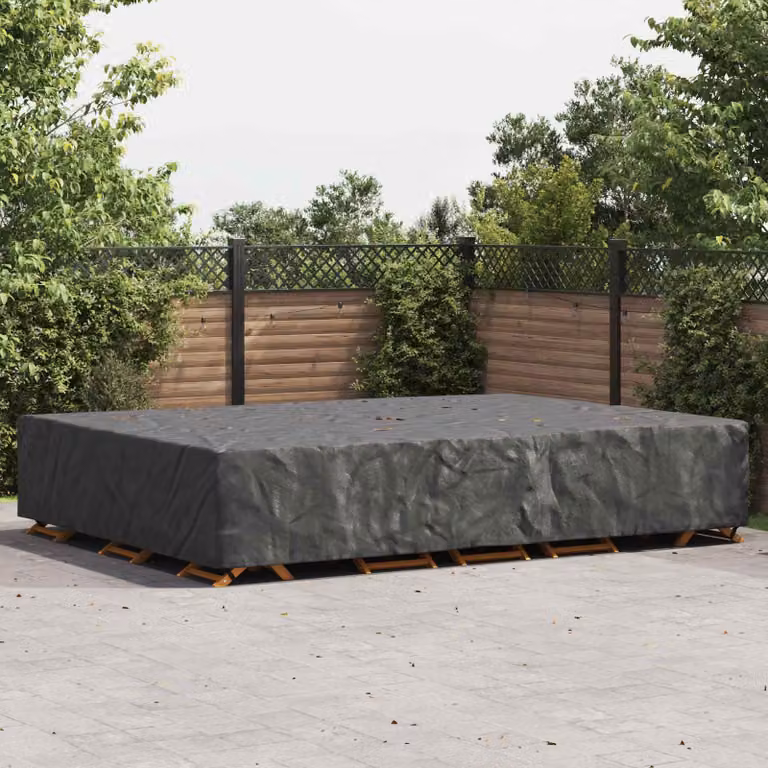 Copertura per mobili vidaXL impermeabile, colore nero, L: 350 cm, P: 260 cm, H: 90 cm