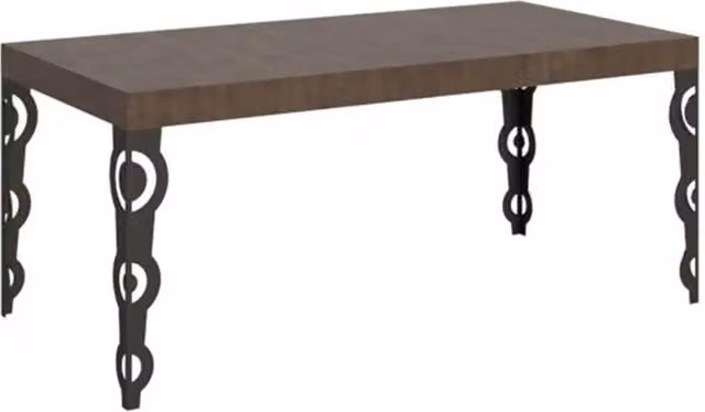 Tavolo allungabile moderno Itamoby Karamay colore noce con gambe antracite L: 180/284 cm, P: 90 cm – 1