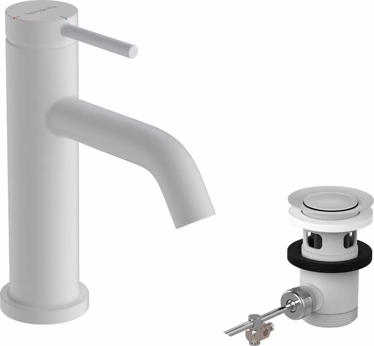 Robinetterie de lavabo hansgrohe Tecturis S 80 CoolStart, EcoSmart+, avec vidage à tige, portée 108 mm, 73302700, 73302700