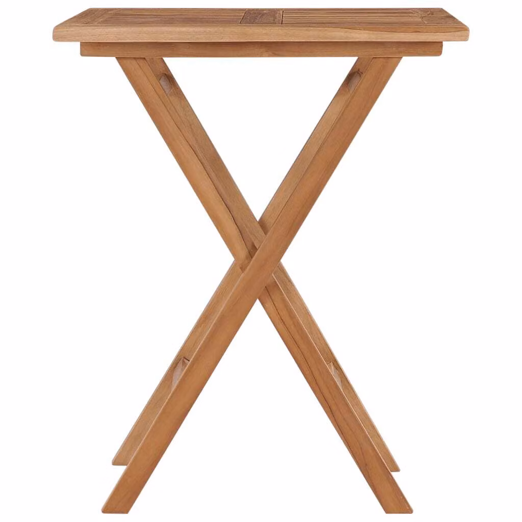 vidaXL Tavolo da giardino pieghevole 60×60×75 cm in legno massiccio di teak