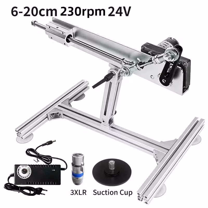 Attuatore lineare in alluminio da 24V DC - Motore a spinta tipo D - Velocità regolabile - Corsa da 6 a 20 cm - Funzionamento silenzioso - Convertitore da 220V a 24V