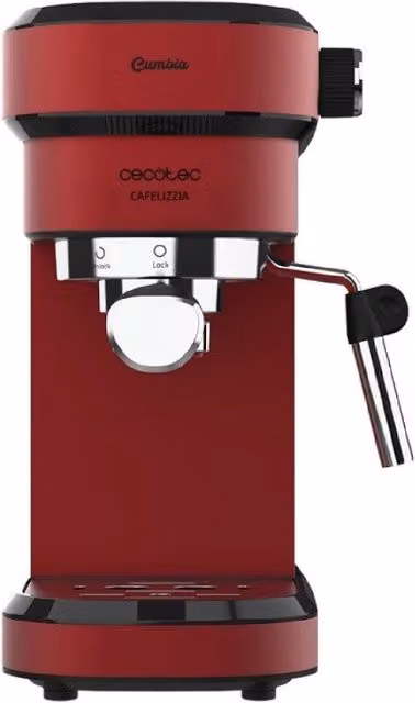 Macchina da caffè espresso Cecotec Cafelizzia 790 Shiny silver e red con sistema Thermoblock e lancia vapore per caffè macinato – 1