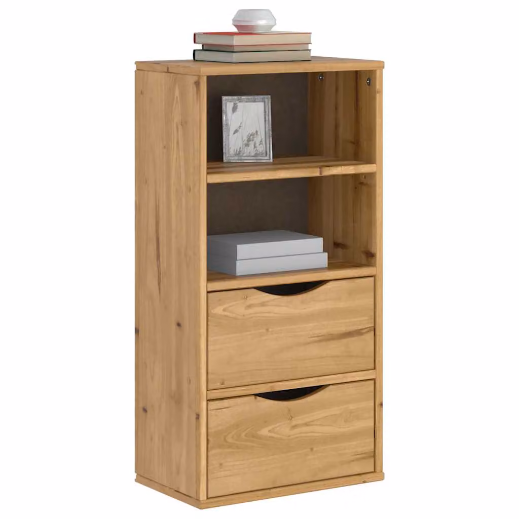 Armadietto Laterale con Cassetti ODDA vidaXL in Legno di Pino Rustico Marrone L/P/H: 40 x 24 x 79 cm
