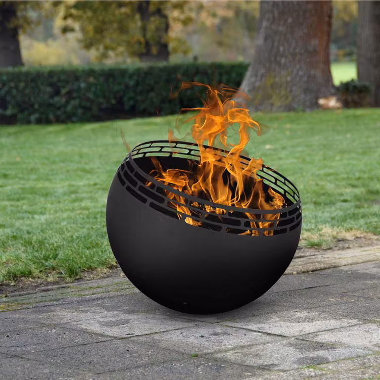 Esschert Design Palla per fuochi d'artificio a strisce nere