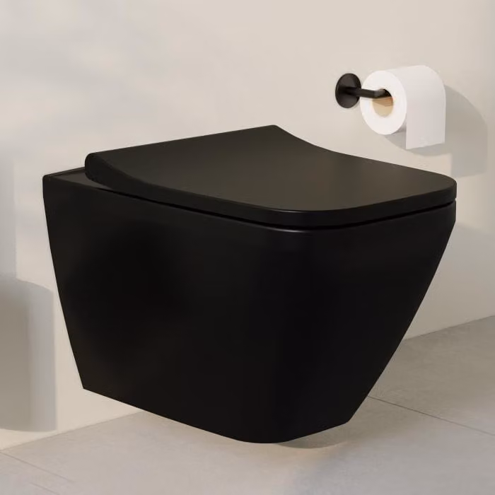 VitrA M-Line, vaso sospeso a scarico profondo, 54 cm, senza brida, forma quadrata