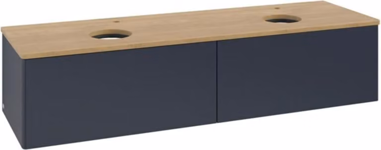 V&B Mobiletto senza struttura frontale, con illuminazione Antao 160x50cm, HL, WBP hon. Oa, md bl. m Lac