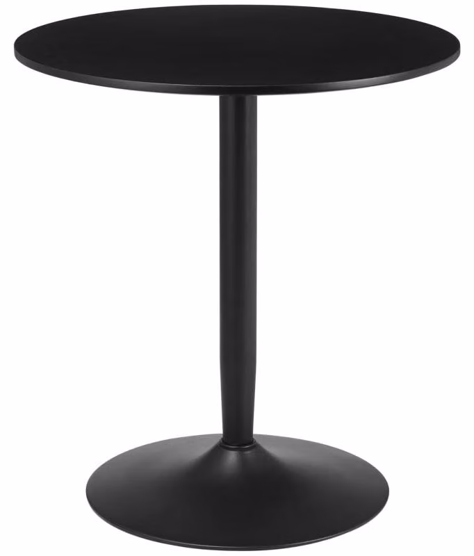 Tavolo rotondo da pranzo per 2 persone | Colore: nero | Dimensioni: 70x70x75 cm
