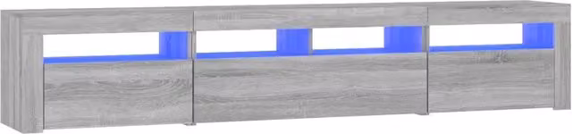 Mobile TV | Armadietto TV | Mobile Porta TV con Luci LED Grigio Sonoma 210x35x40 cm