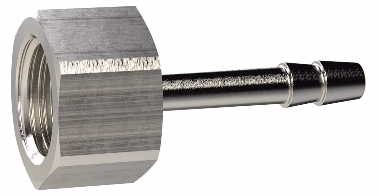 Ugello Riegler a vite, G1 1/4i., per tubo LW32, SW 50, MS nichelato.