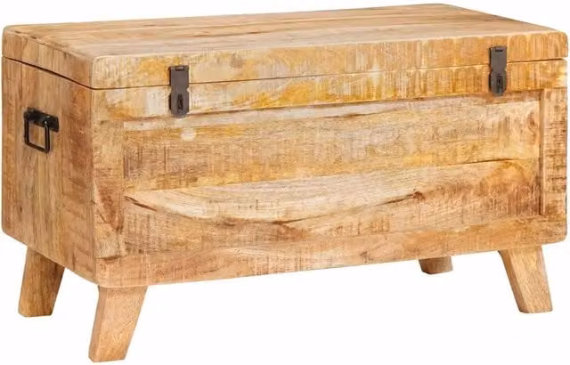 Scatola di stoccaggio moderna vidaXL in legno di mango marrone L: 70 cm, P: 35 cm, H: 40 cm
