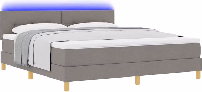 Letto a Sorgente LED con strisce LED Talpa 180 x 200 cm Tessuto
