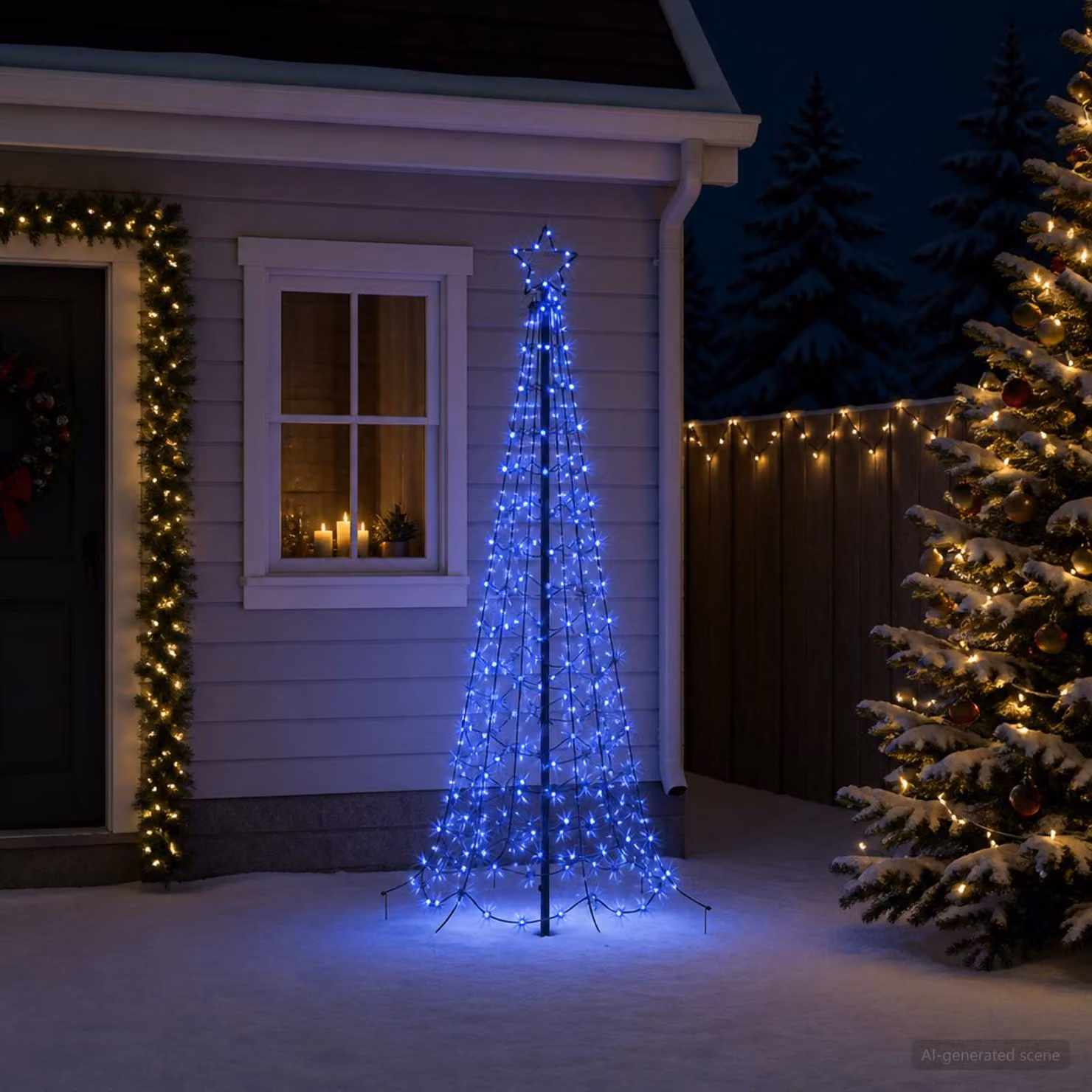 vidaXL Albero di Natale a spirale LED con picchetto EKENAS 180 cm