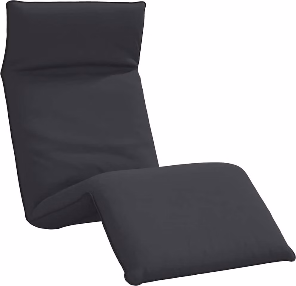 Lettino Pieghevole Nero 175x54x8,5 cm in Tessuto Oxford
