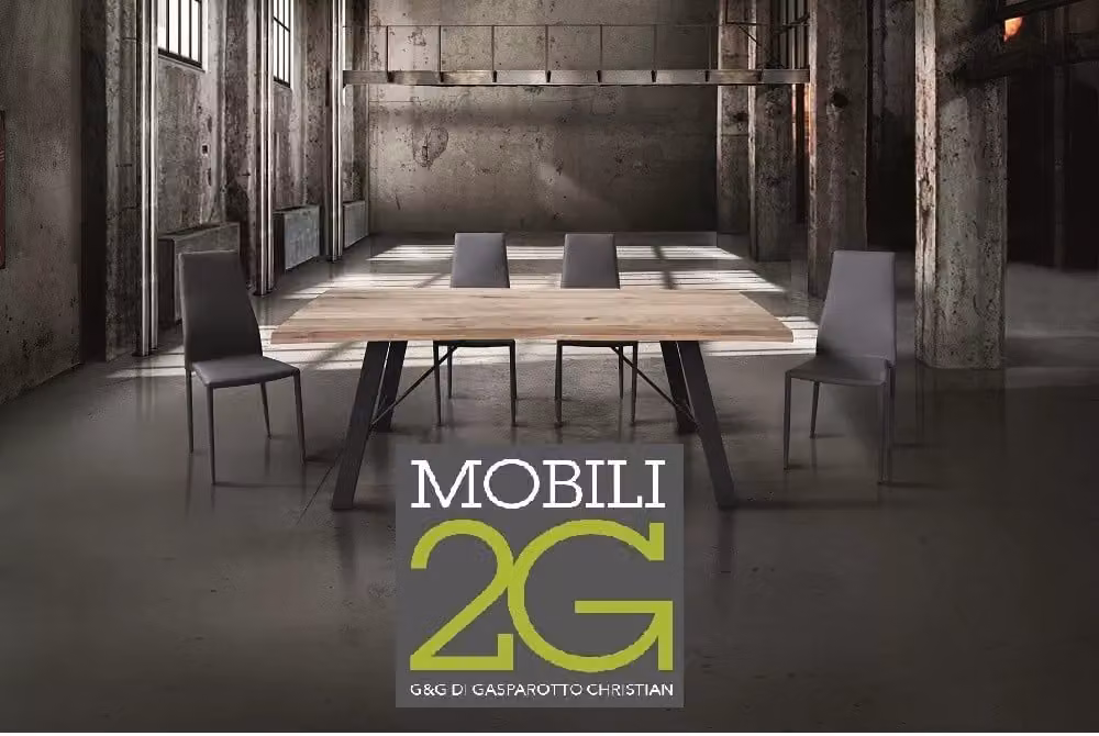 Tavolo da pranzo rettangolare in legno massello con nodo aperto e struttura in metallo stile industrial Mobili 2G marrone L: 180 cm, P: 90 cm, H: 70 cm – 1