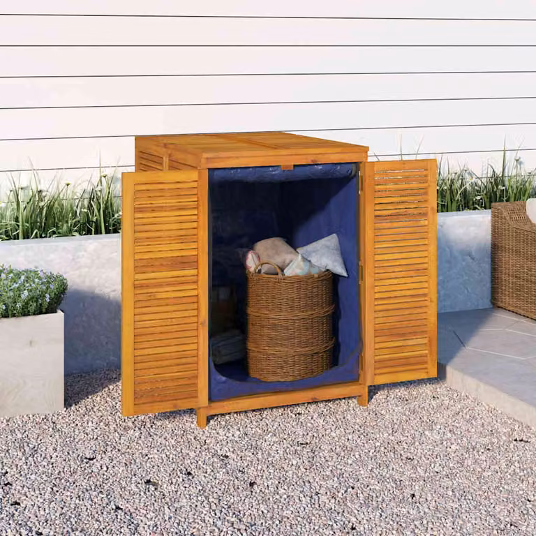 vidaXL Contenitore da Giardino in Legno di Acacia Oliato Marrone L: 70 cm, P: 87 cm, H: 104 cm