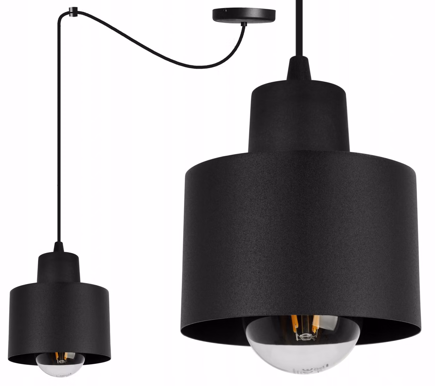 Moderna Lampada A Sospensione Lampada A Led Nera