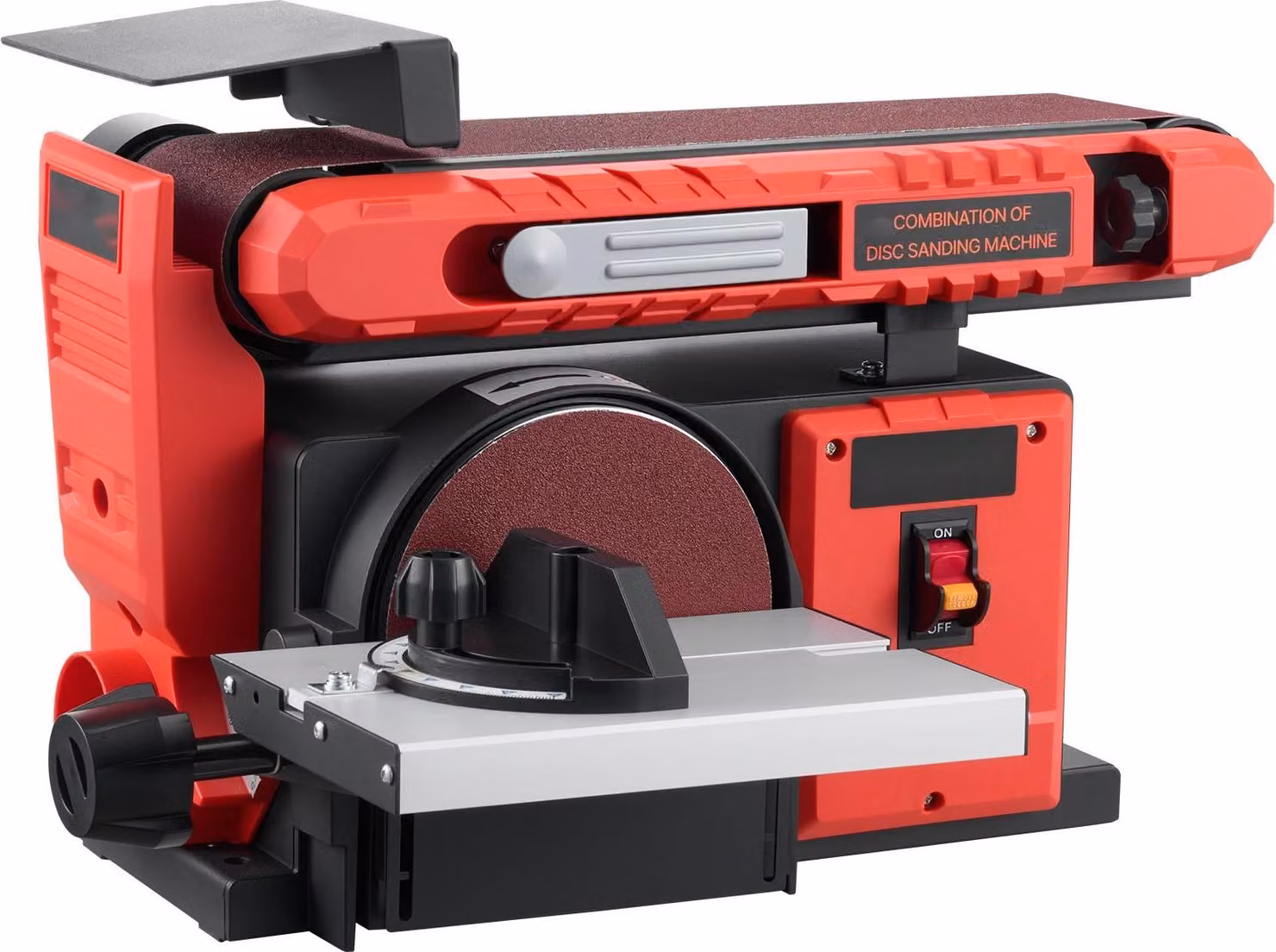 Levigatrice a nastro e a disco - Levigatrice combinata - Motore 400 W - Platorello 15,24 cm - Nastro abrasivo 10,16 x 91,44 cm - Piano di lavoro inclinabile 0–45° - Attacco per aspirazione polveri