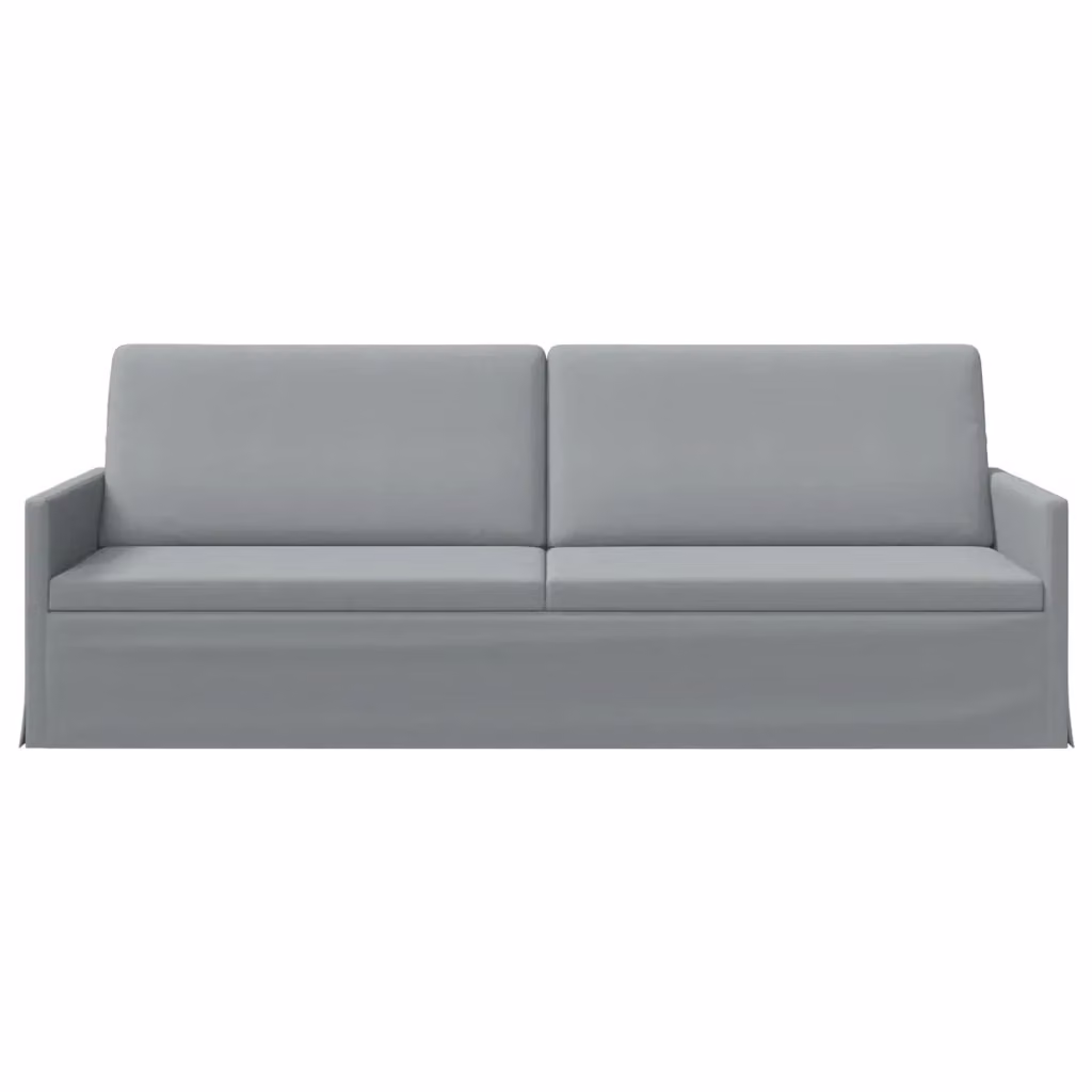 Divano a 3 posti moderno vidaXL in tessuto grigio con struttura in metallo L: 220 cm, P: 81 cm, H: 82 cm – 2