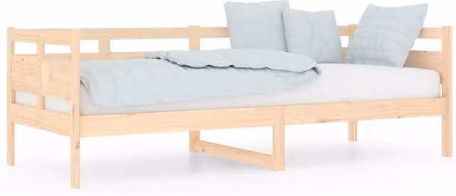 Letto singolo modello dormeuse in legno massello di pino per adulti L/P: 80 x 200 cm