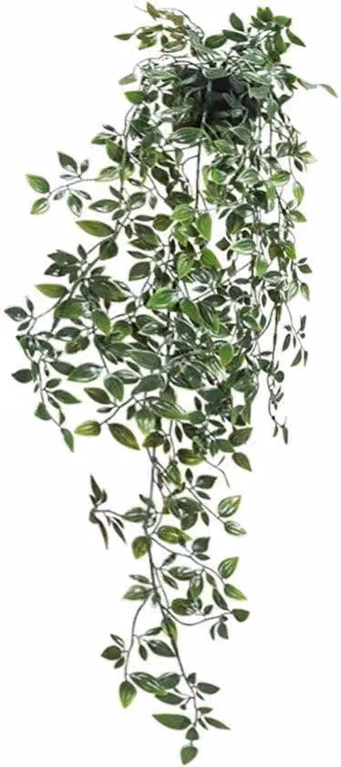 Poltrone sospese con piante artificiali per bagno, parete, davanzale, balcone, legno, piante artificiali, decorazione