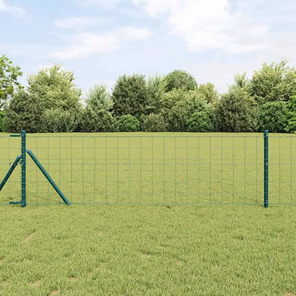 Recinzione da giardino in acciaio verde con posto verde L: 25 m, H: 0,8 m – 2