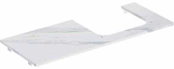 Geberit ONE Plaque de lavabo, découpe à droite, pour lavabo à poser, grès cérame, 120x2x47cm, 505.155.00.1, 505.155.00.1