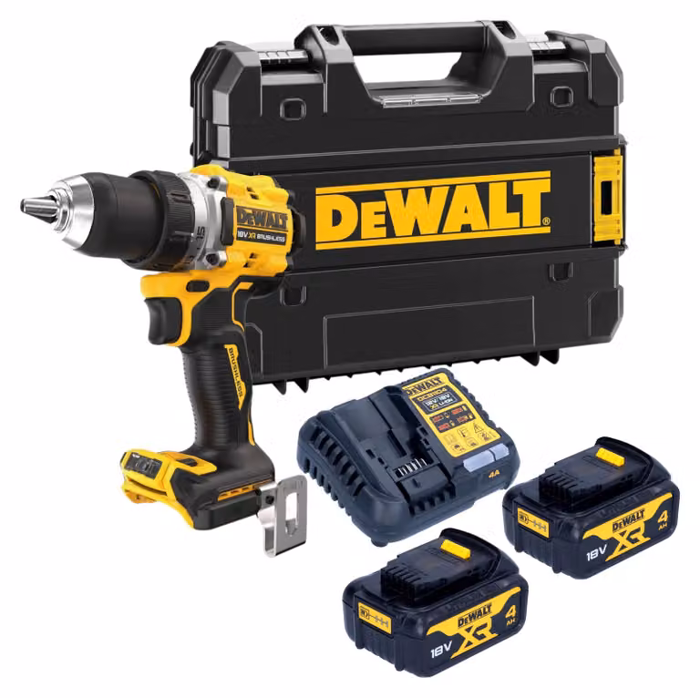 Trapano avvitatore a batteria DeWalt DCD 800 M2T 18 V 90 Nm senza spazzole + 2x batteria ricaricabile 4,0 Ah + caricabatterie + TSTAK