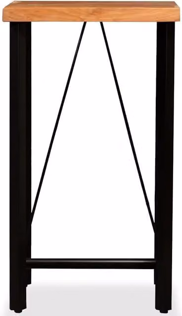 Tavolino da Bar in Legno Massello di Acacia 60x60x107 cm