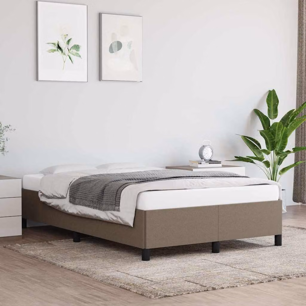 Giroletto vidaXL senza materasso in tessuto beige e grigio L/P: 120 x 200 cm