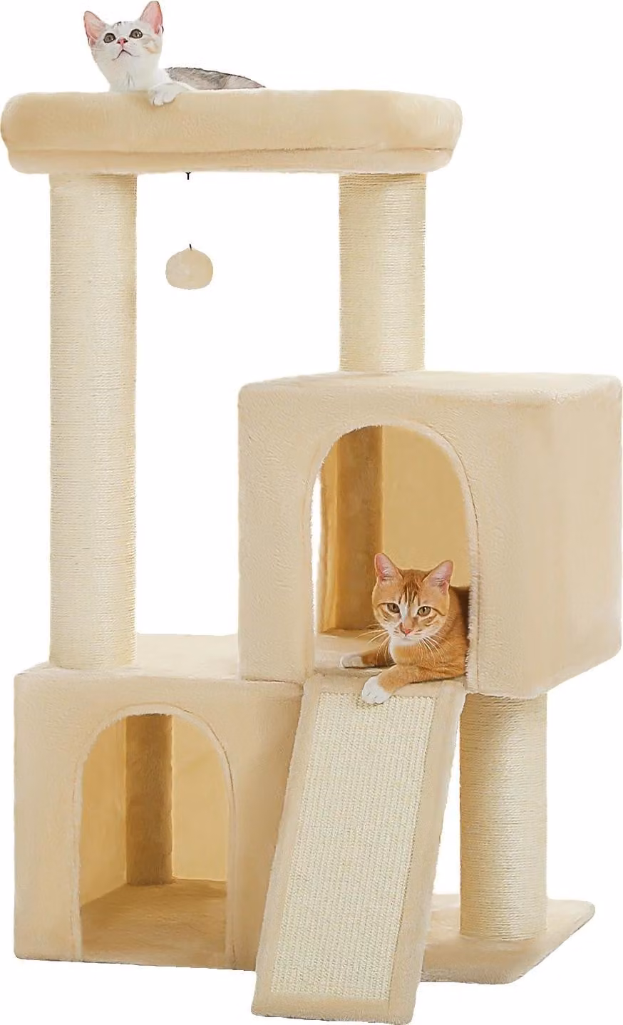Albero di gatto, design a più livelli, struttura robusta, AMT0267BG, L