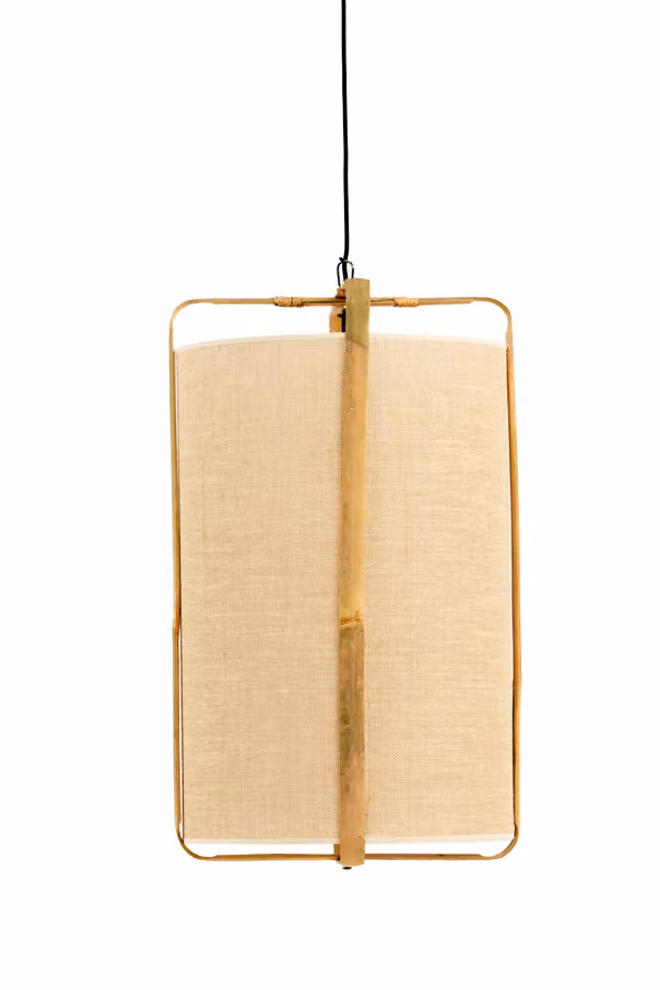 Lampada a sospensione - beige - SENDAI - bambù juta - Ø 42cm - E27 - 2973182 - Light & Living