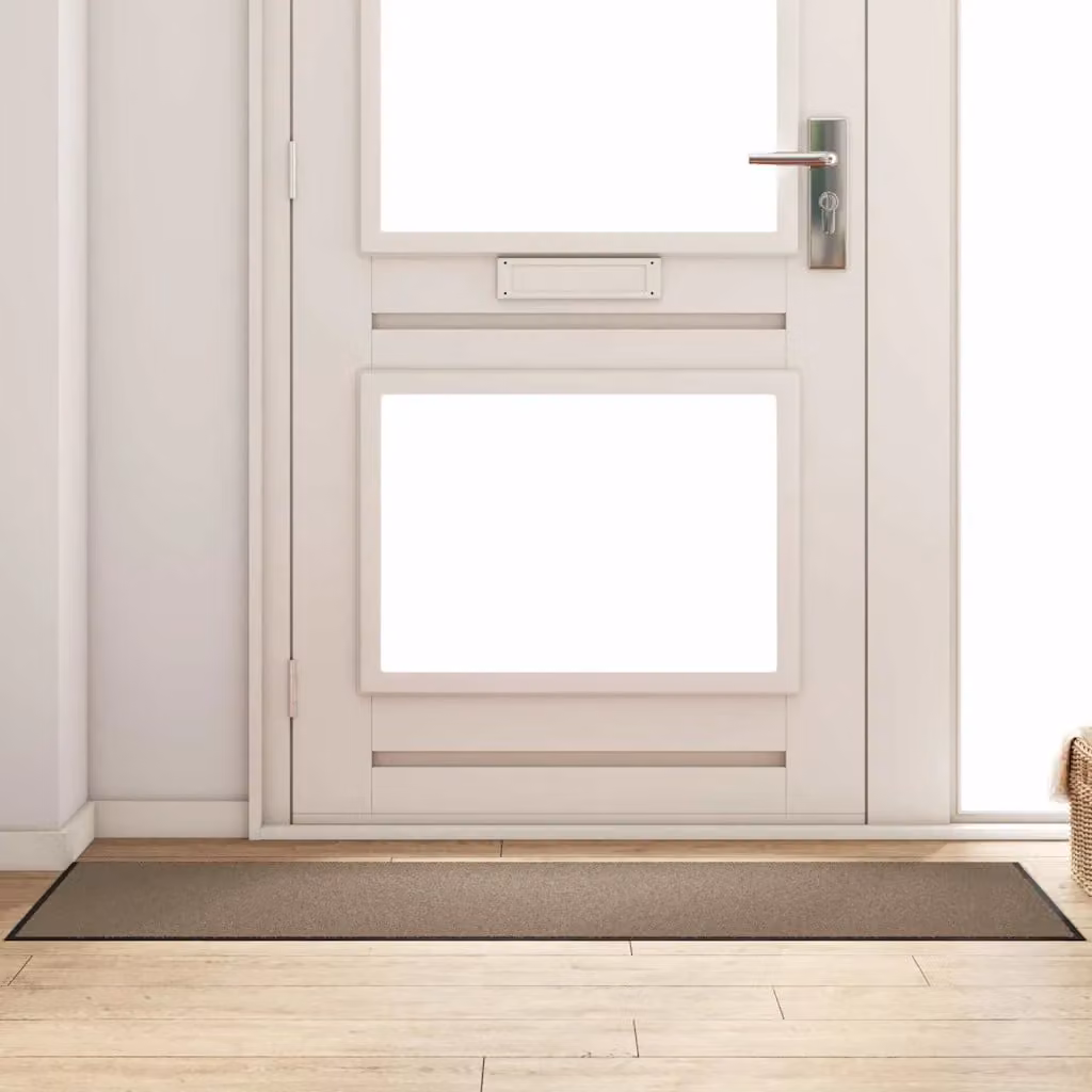 Tappetino moderno vidaXL rettangolare beige, nero e grigio in poliammide, L 180 cm x P 60 cm