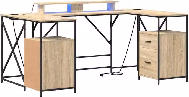 Scrivania | Tavolo da Ufficio Rovere Sonoma 182 x 101 x 87,5 cm Legno multistrato