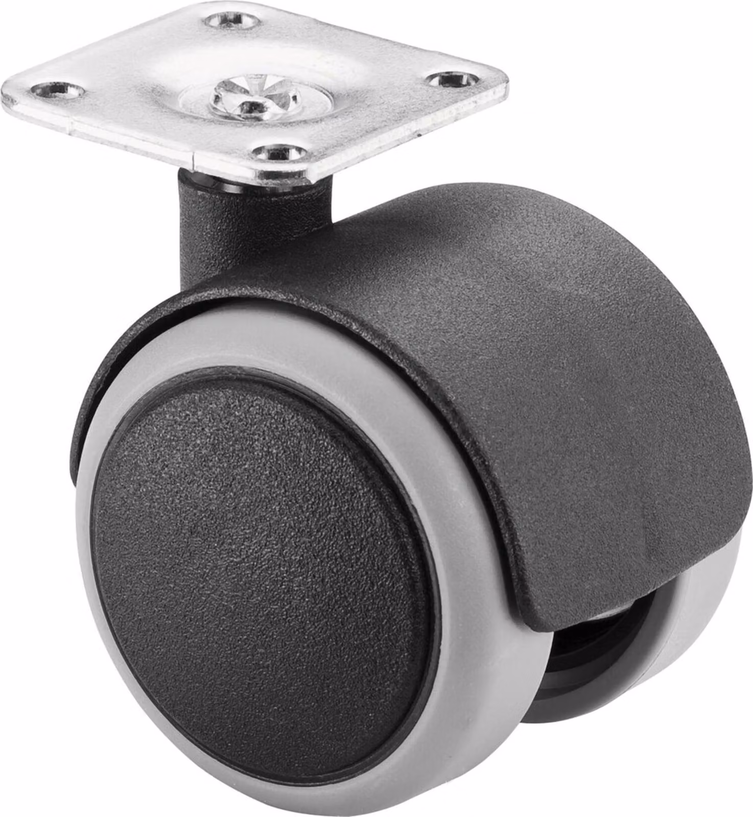 Ruote BS Ruota doppia in poliammide morbida con piastra avvitabile Ø 50 mm 50 kg - F76.050.PL