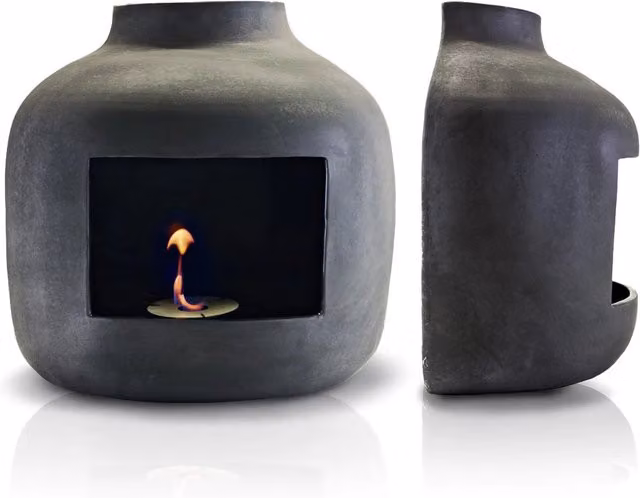 Camino a Bioetanolo da Parete in Ceramica 50x60 cm Ferazzoli Apple Canna di Fucile