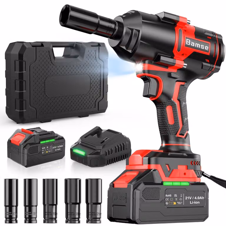 Avvitatore a percussione brushless - 21 V, potente - coppia di 1000 Nm - batteria da 4,0 Ah