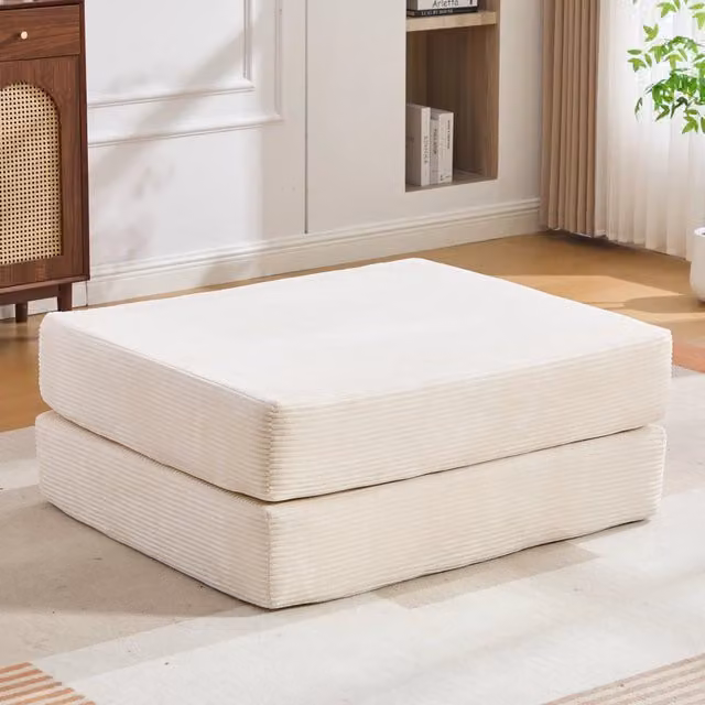 Sedia Pieghevole Imbottita Minimal in Velluto con Gambe in Legno, Design Moderno