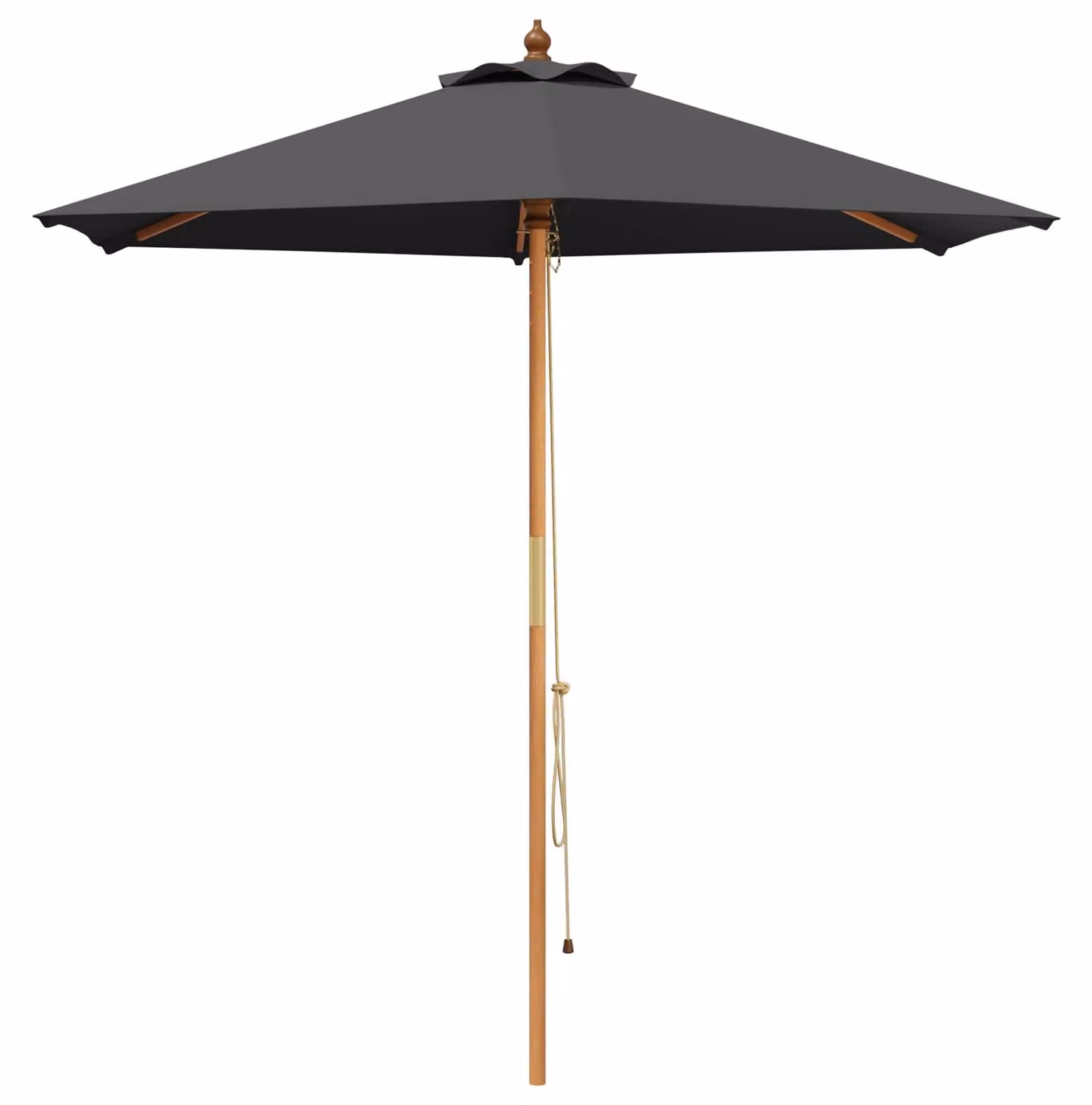 Ombrellone da giardino, diametro 240 x 237 cm, struttura in legno di eucalipto massello