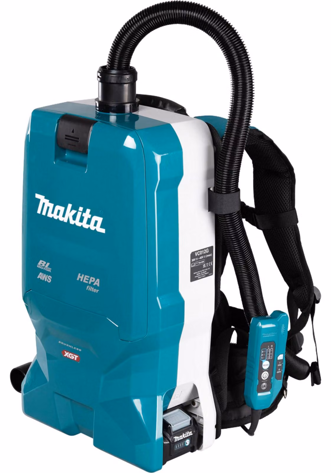 Aspiratore a zaino Makita XGT 40 V max - 200 mbar - 6,0 L
