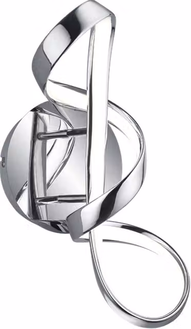 Applique LED Trio Leuchten Perugia in metallo cromo, L: 40 cm, H: 22 cm, P: 17,5 cm