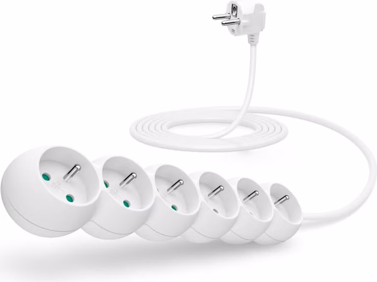 Prolunga CONNECT IT 230V, 6 prese, 3m, bianco
