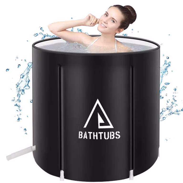 Vasca da bagno pieghevole portatile per adulti Ideale per il campeggio, l'uso domestico e le spa Realizzata in PVC resistente