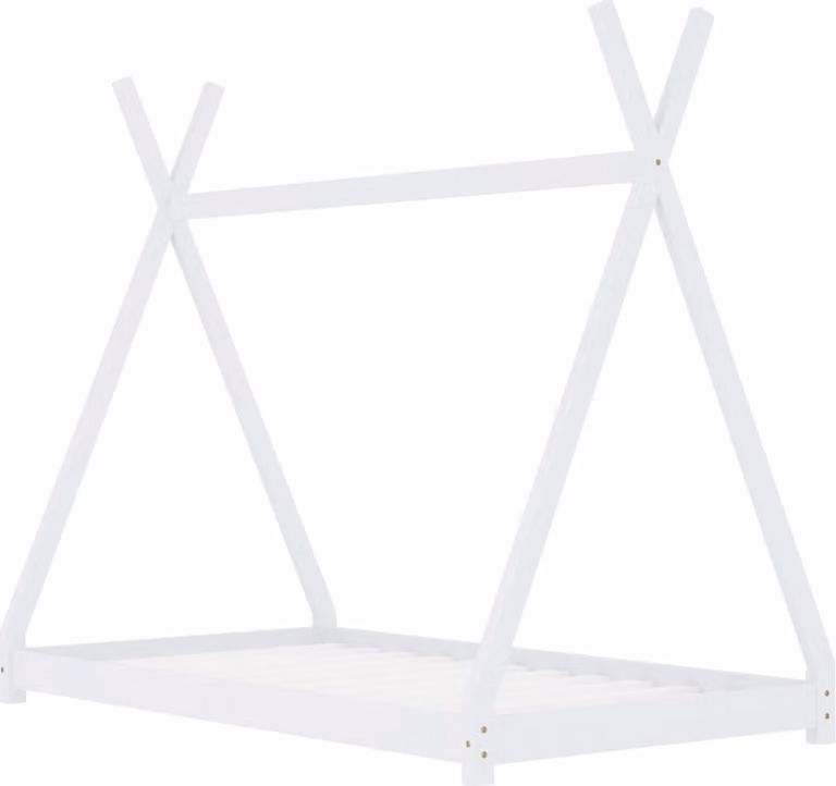 vidaXL Struttura letto per bambini in pino massiccio bianco 90 x 200 cm
