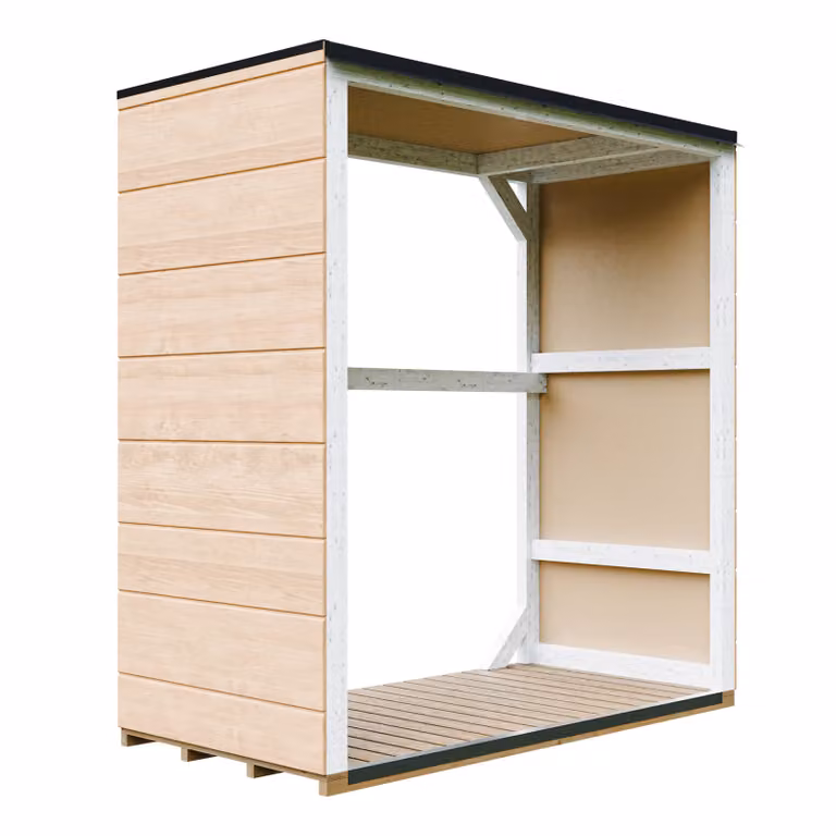 Casetta in legno per esterni 1,14 m² - 75 x 153 x H159 cm- TIMBELA M980-1- MIELE DI CASTAGNO