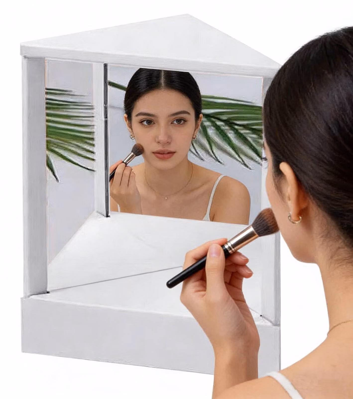 Omgoods - Specchio cosmetico non regolabile, ideale per il trucco e la fotografia
