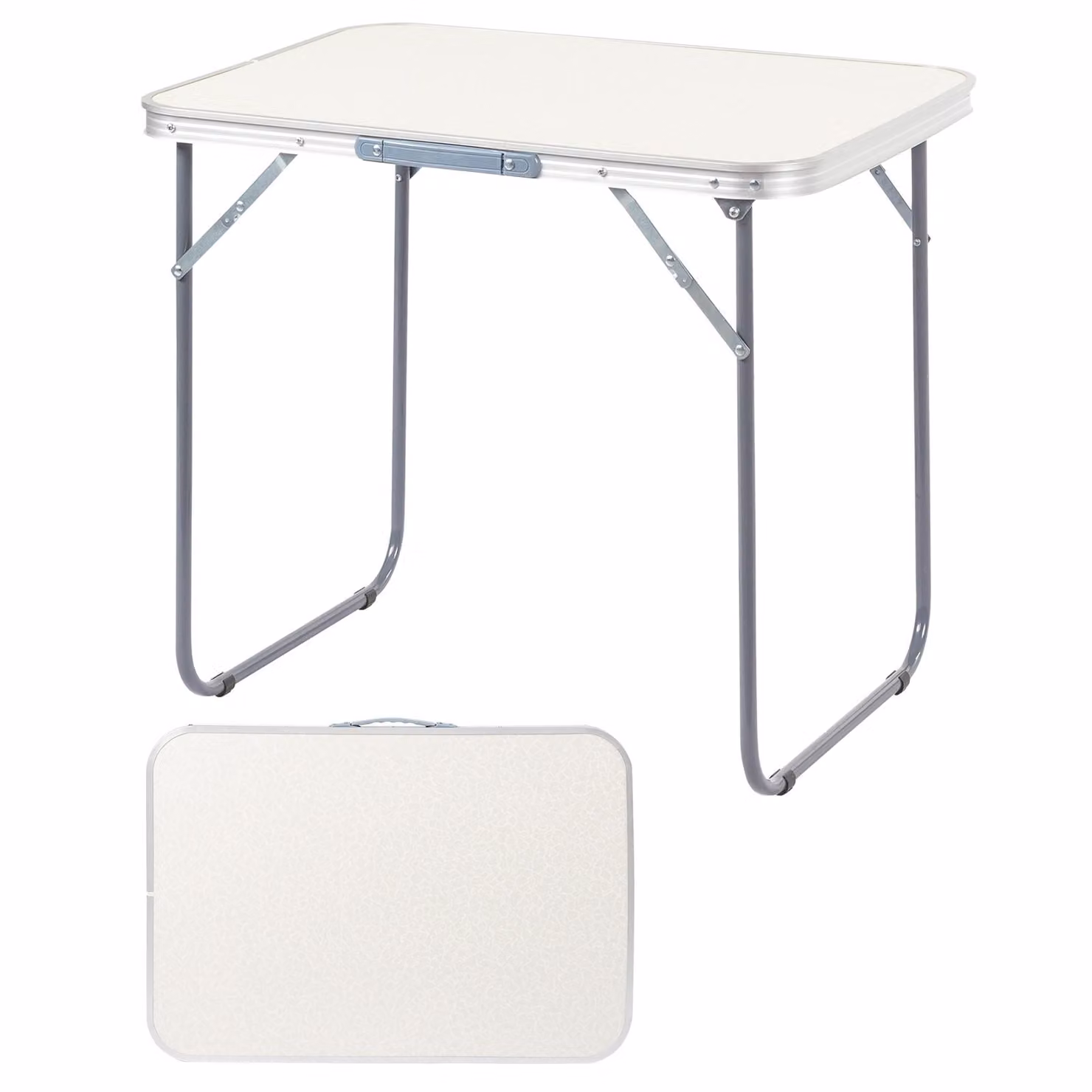 FCH Tavolo pieghevole da campeggio tavolo multifunzionale 70x50x60cm bianco